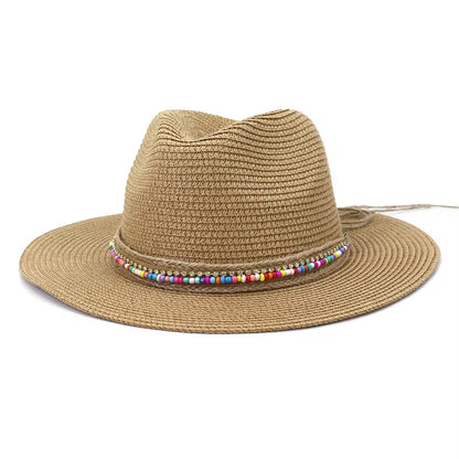 Prism Straw Fedora Hat-Orange-2