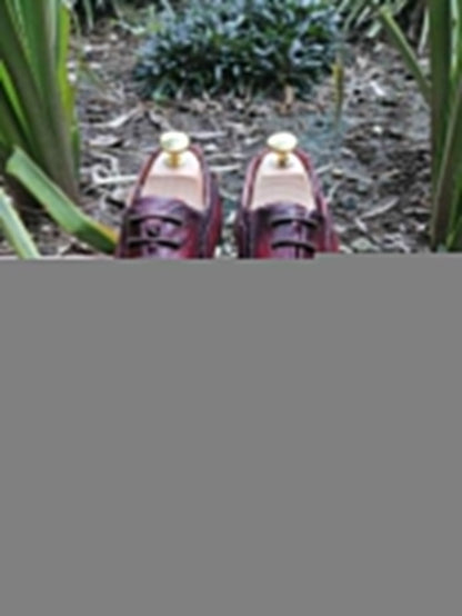 Martino - Burgundy Cap-toe Shoes-4