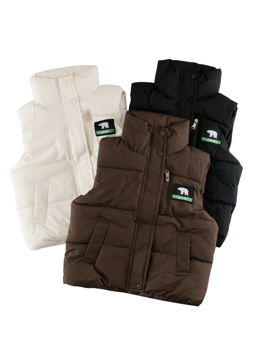 Style Kids’ Unisex Outerwear: Sleeveless Single Breasted Coat for Children-0